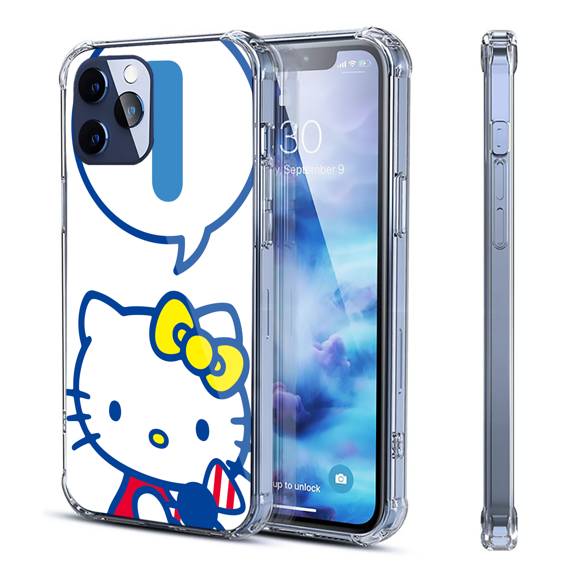 （画像用） Hello Kitty ハローキティ 【iPhone 12シリーズ対応】透明スマホケース（クリアソフトケース）